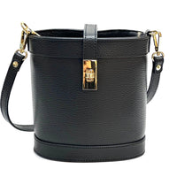 Juliette Cow Leather Bucket Bag - Leather Italiano