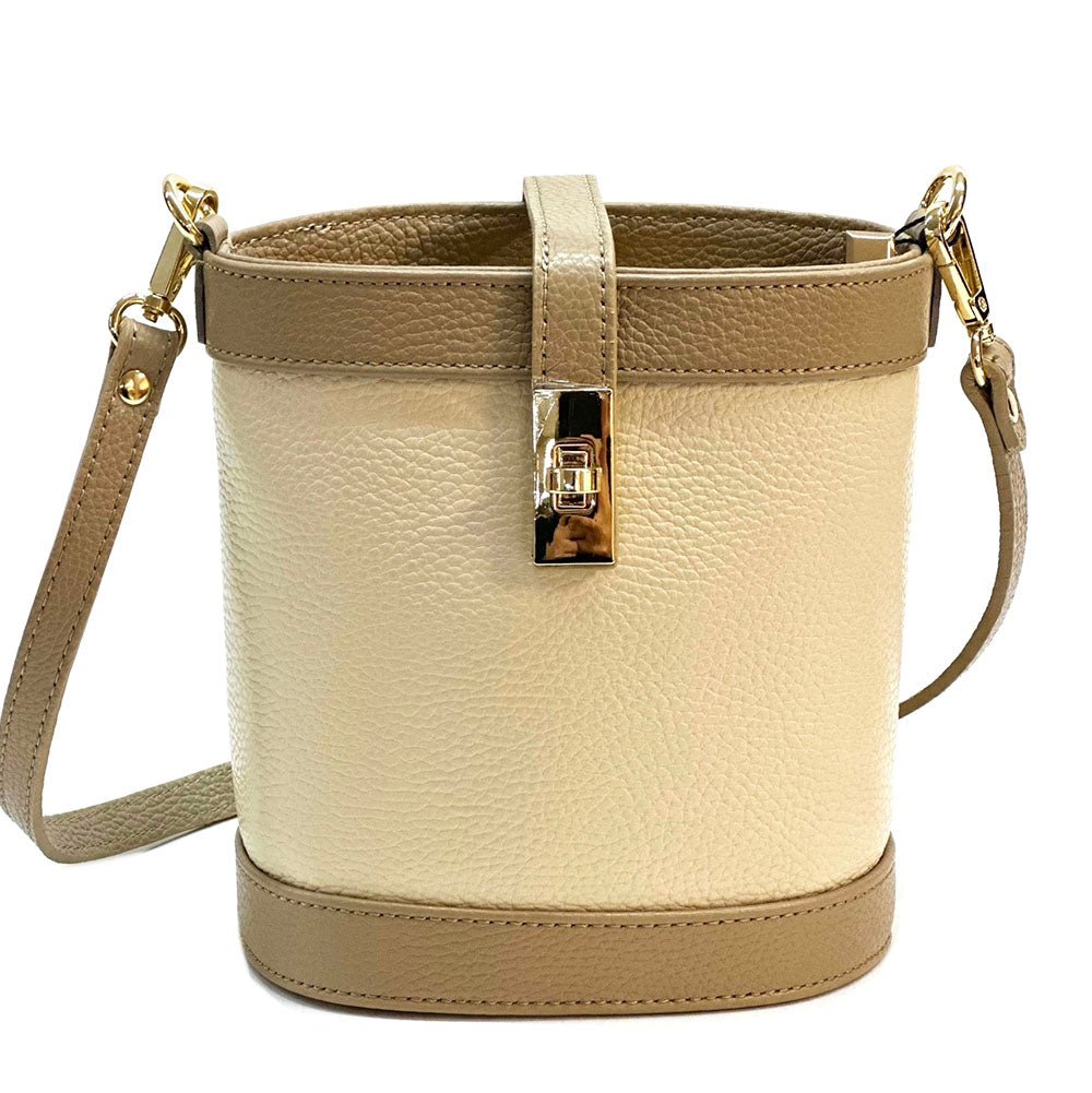 Juliette Cow Leather Bucket Bag - Leather Italiano
