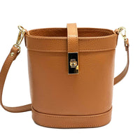 Juliette Cow Leather Bucket Bag - Leather Italiano