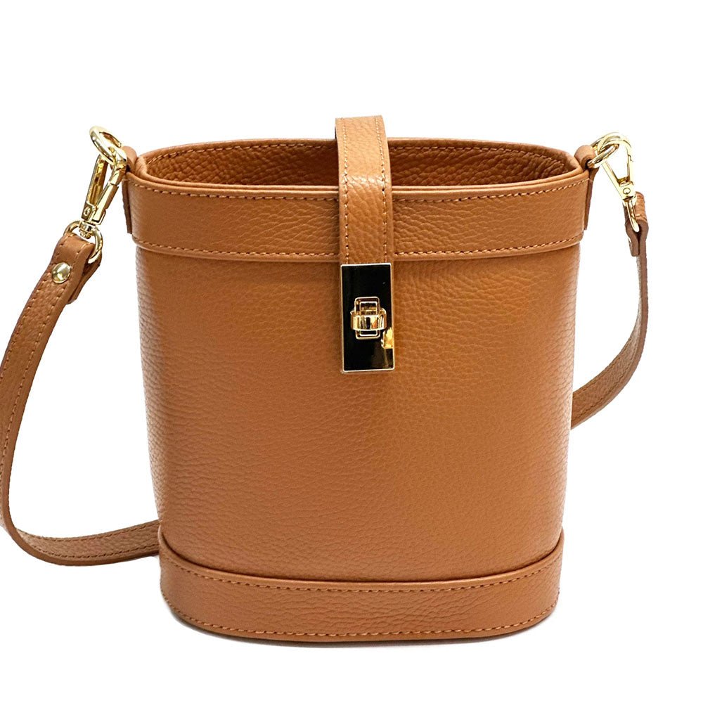 Juliette Cow Leather Bucket Bag - Leather Italiano