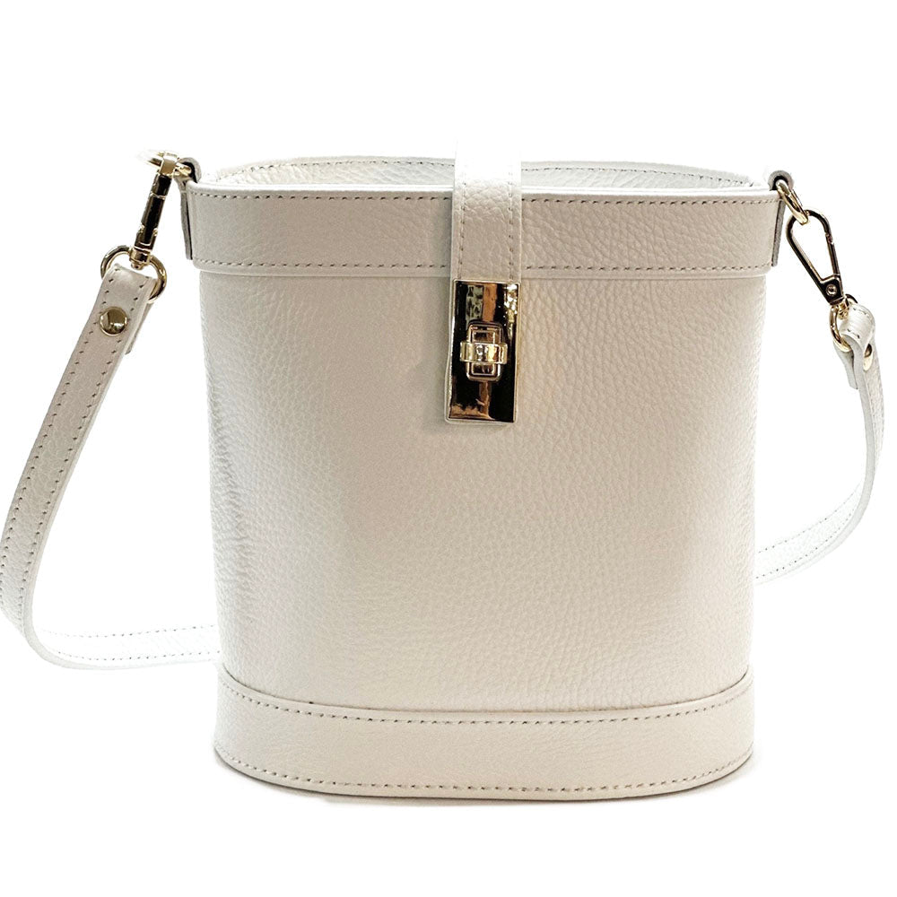 Juliette Cow Leather Bucket Bag - Leather Italiano