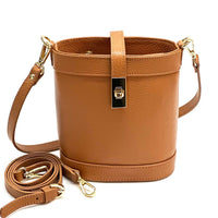 Juliette Cow Leather Bucket Bag - Leather Italiano