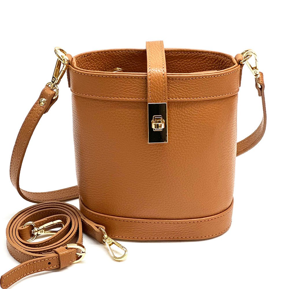 Juliette Cow Leather Bucket Bag - Leather Italiano
