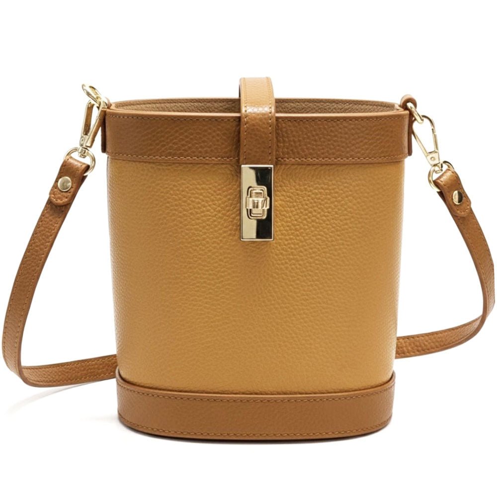 Juliette Cow Leather Bucket Bag - Leather Italiano