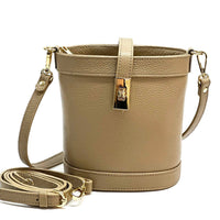 Juliette Cow Leather Bucket Bag - Leather Italiano