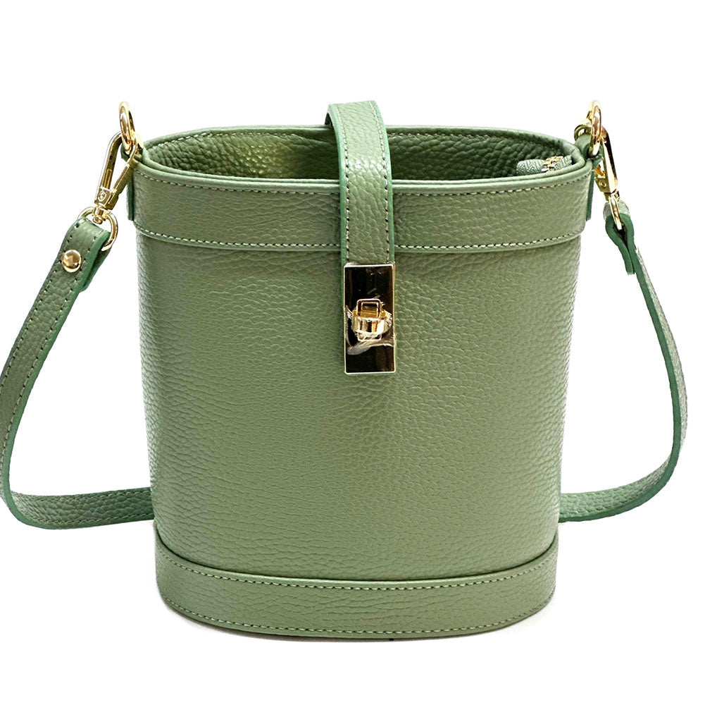 Juliette Cow Leather Bucket Bag - Leather Italiano