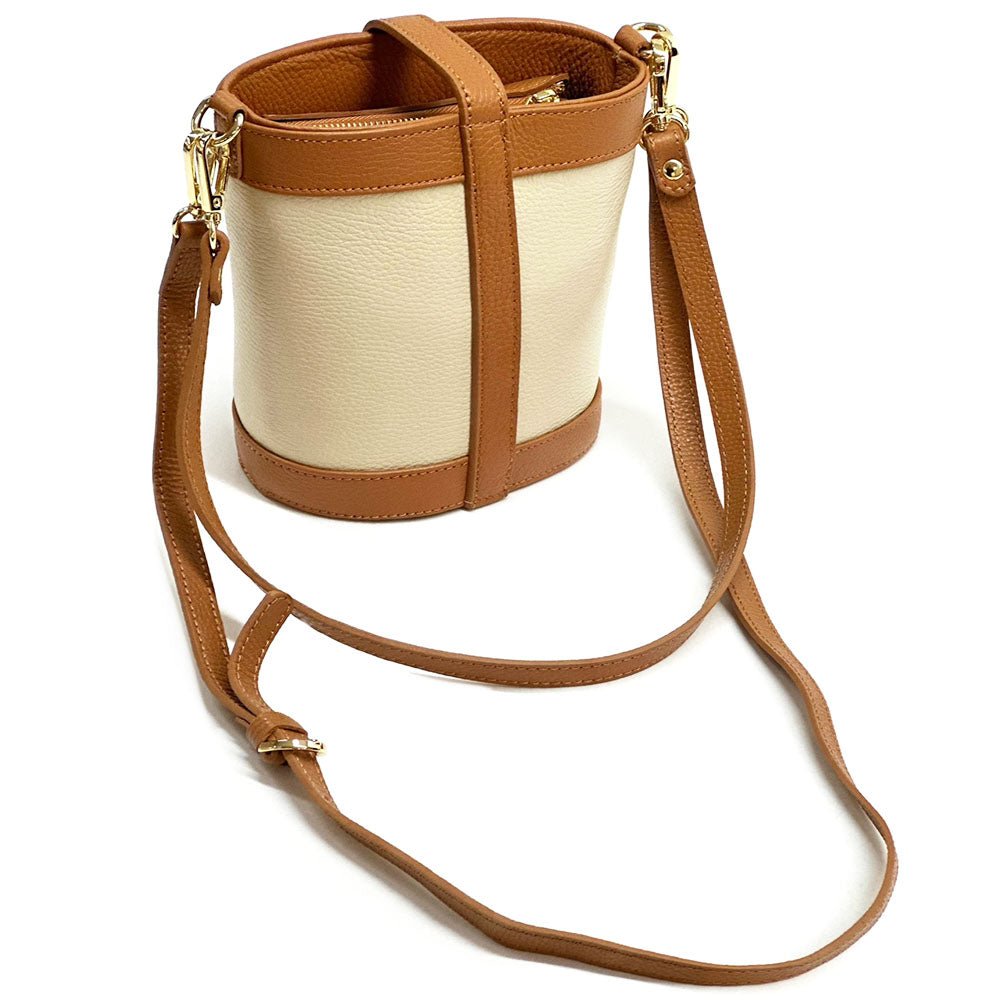 Juliette Cow Leather Bucket Bag - Leather Italiano