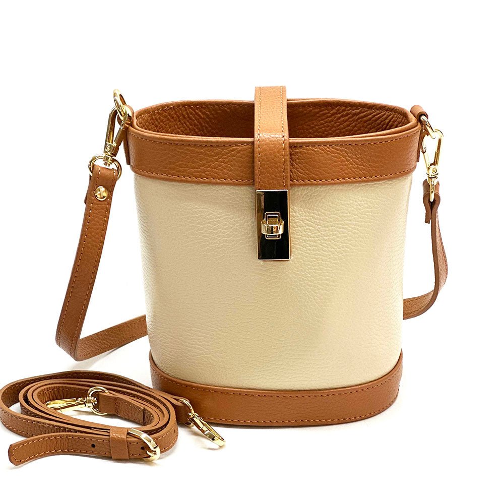 Juliette Cow Leather Bucket Bag - Leather Italiano