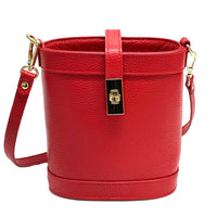 Juliette Cow Leather Bucket Bag - Leather Italiano