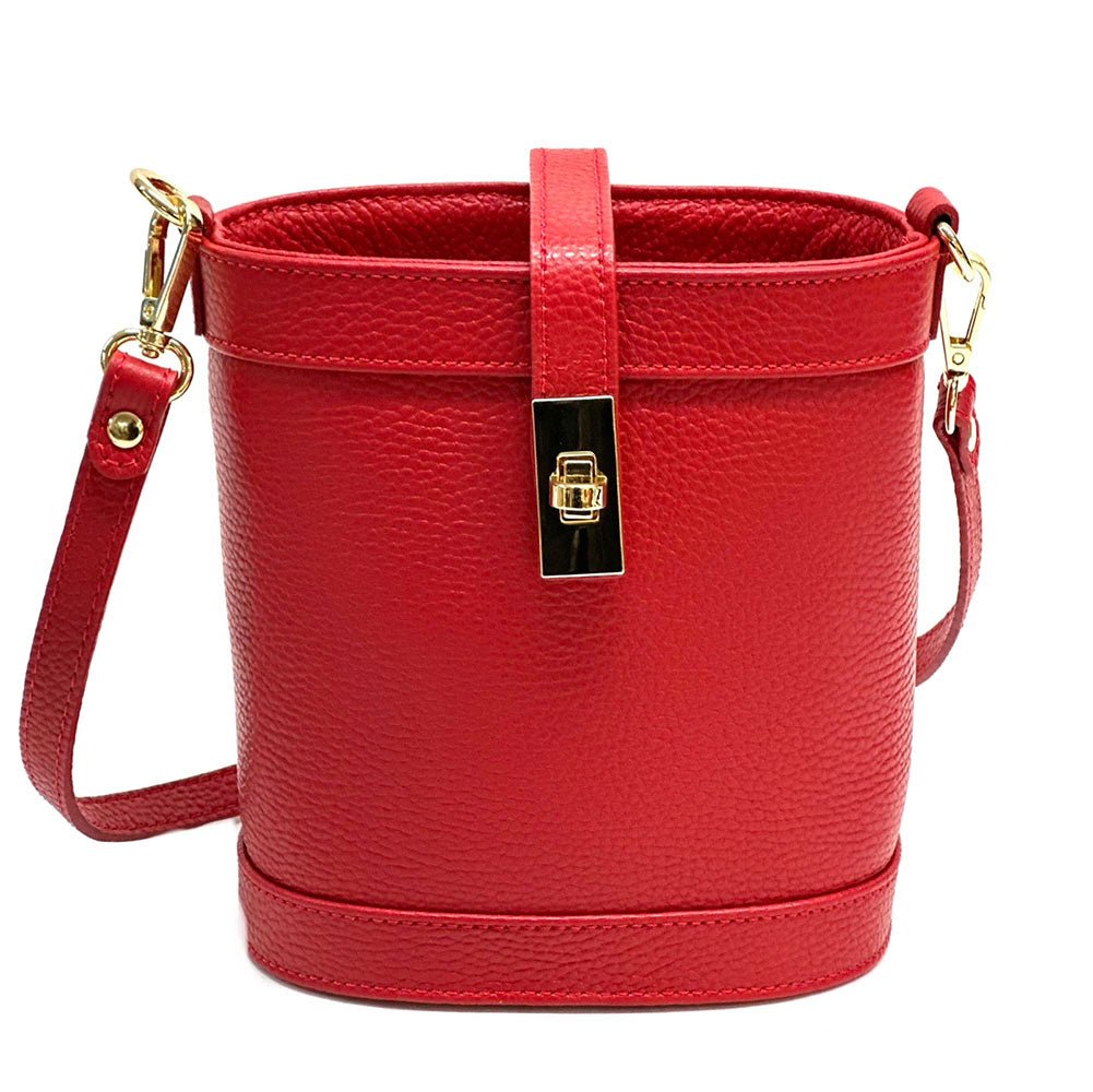 Juliette Cow Leather Bucket Bag - Leather Italiano