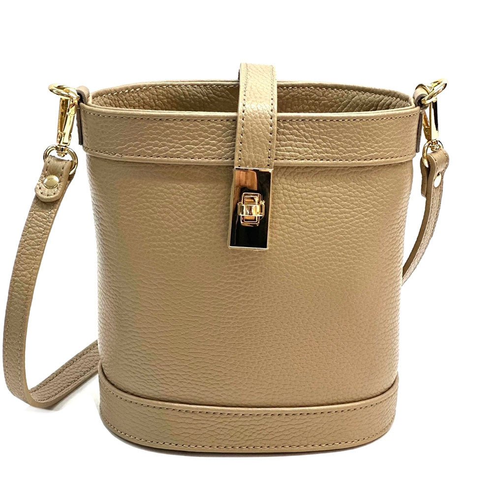 Juliette Cow Leather Bucket Bag - Leather Italiano