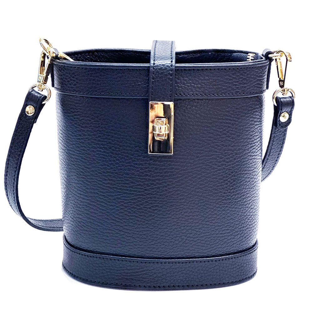 Juliette Cow Leather Bucket Bag - Leather Italiano
