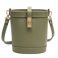 Juliette Cow Leather Bucket Bag - Leather Italiano