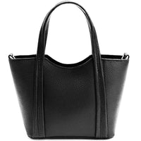 Katrine Small Structured Italian Leather Handbag - Top Handle Bag - Leather Italiano
