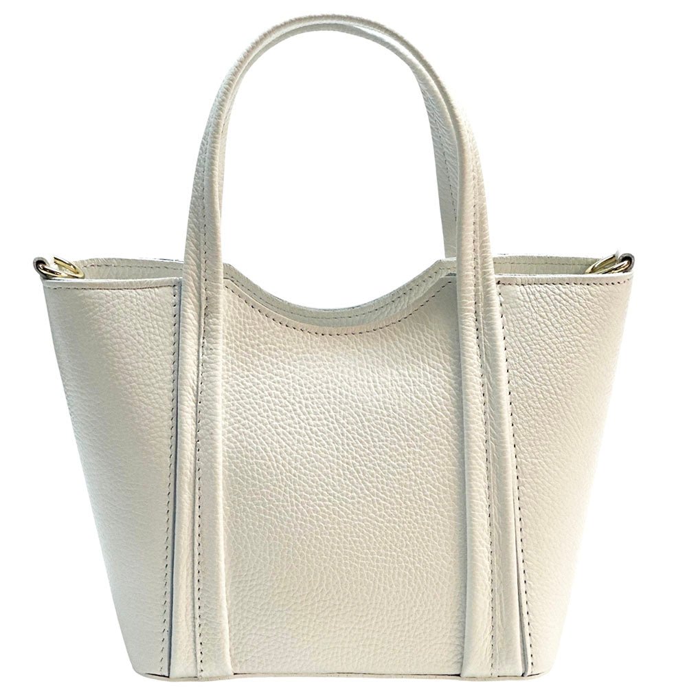 Katrine Small Structured Italian Leather Handbag - Top Handle Bag - Leather Italiano