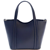 Katrine Small Structured Italian Leather Handbag - Top Handle Bag - Leather Italiano