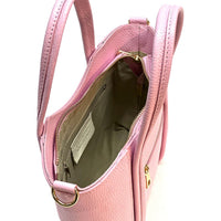 Katrine Small Structured Italian Leather Handbag - Top Handle Bag - Leather Italiano