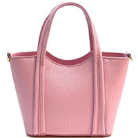 Katrine Small Structured Italian Leather Handbag - Top Handle Bag - Leather Italiano