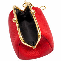 KissLock Mini Pouch in Cow Leather - Leather Italiano