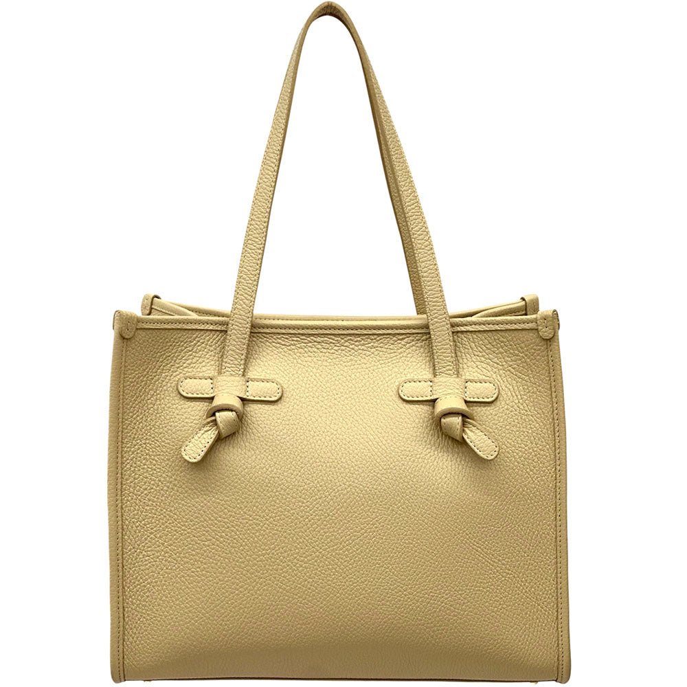 Lara Cow Leather Work Tote Bag - Leather Italiano