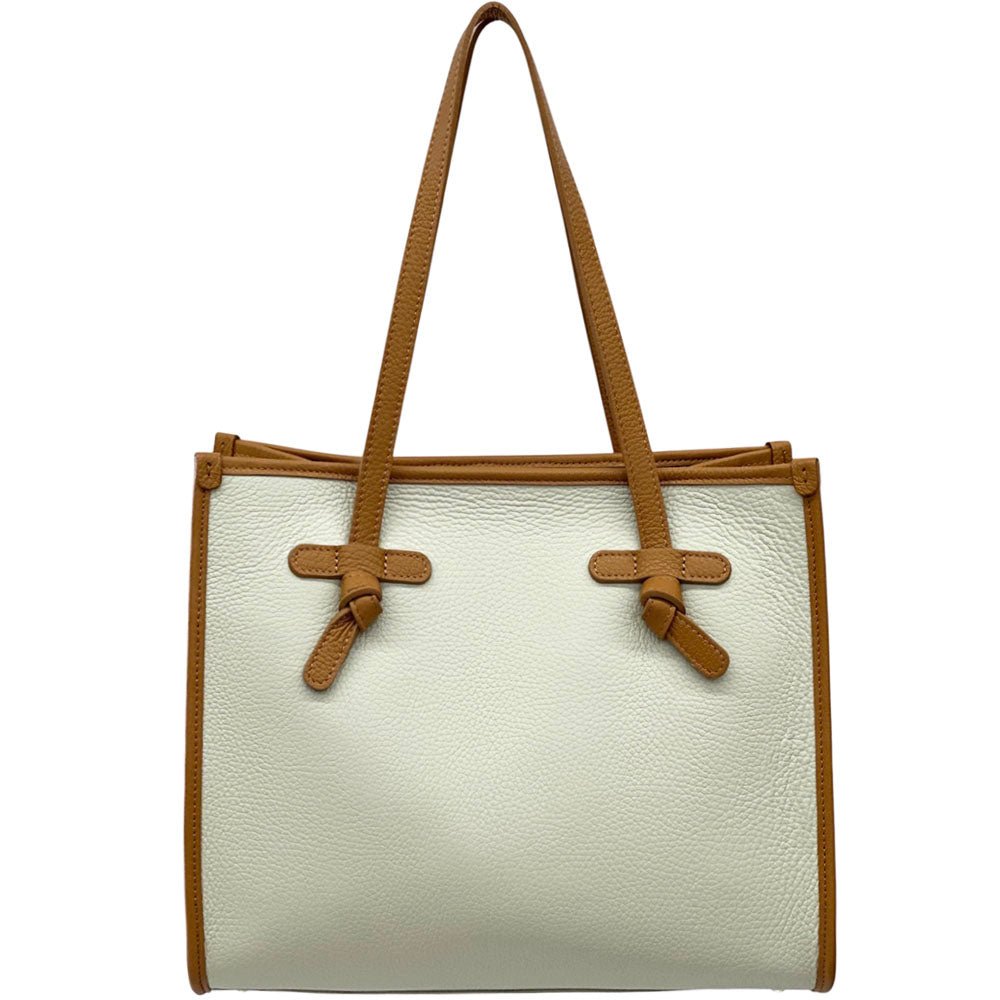 Lara Cow Leather Work Tote Bag - Leather Italiano