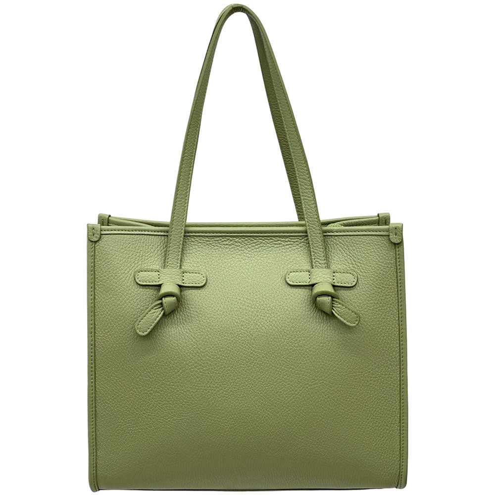 Lara Cow Leather Work Tote Bag - Leather Italiano