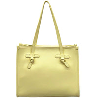 Lara Cow Leather Work Tote Bag - Leather Italiano