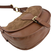 Lauren Italian Suede Saddle Shoulder Bag - Leather Italiano