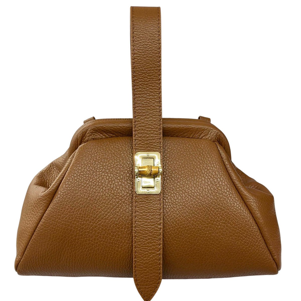 Lavinia Italian Leather Frame Shoulder Bag - Leather Italiano