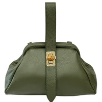 Lavinia Italian Leather Frame Shoulder Bag - Leather Italiano