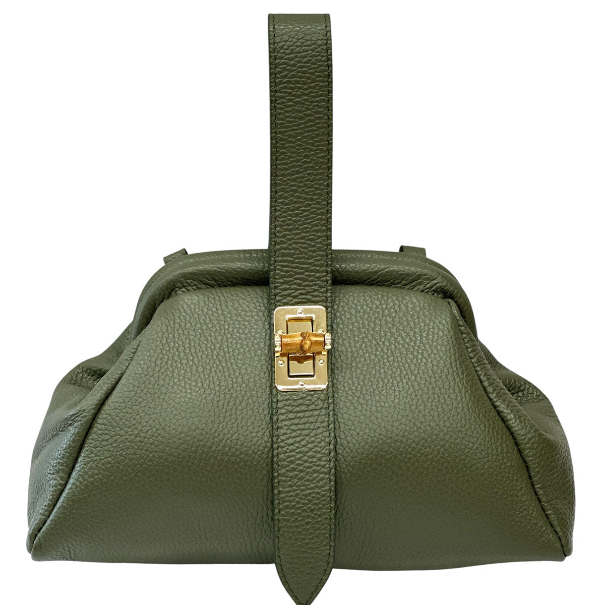 Lavinia Italian Leather Frame Shoulder Bag - Leather Italiano