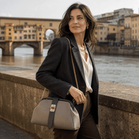 Lavinia Italian Leather Frame Shoulder Bag - Leather Italiano