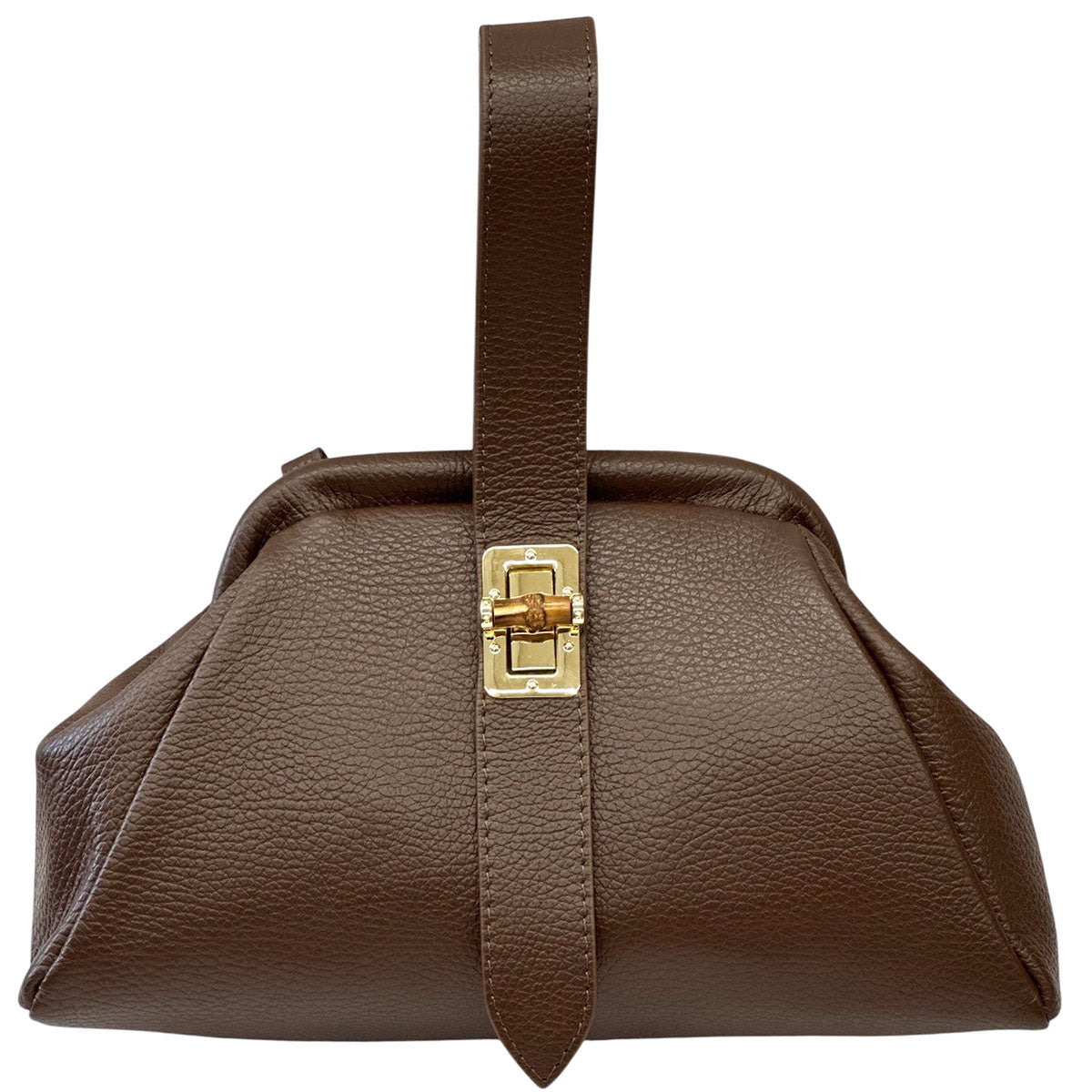 Lavinia Italian Leather Frame Shoulder Bag - Leather Italiano