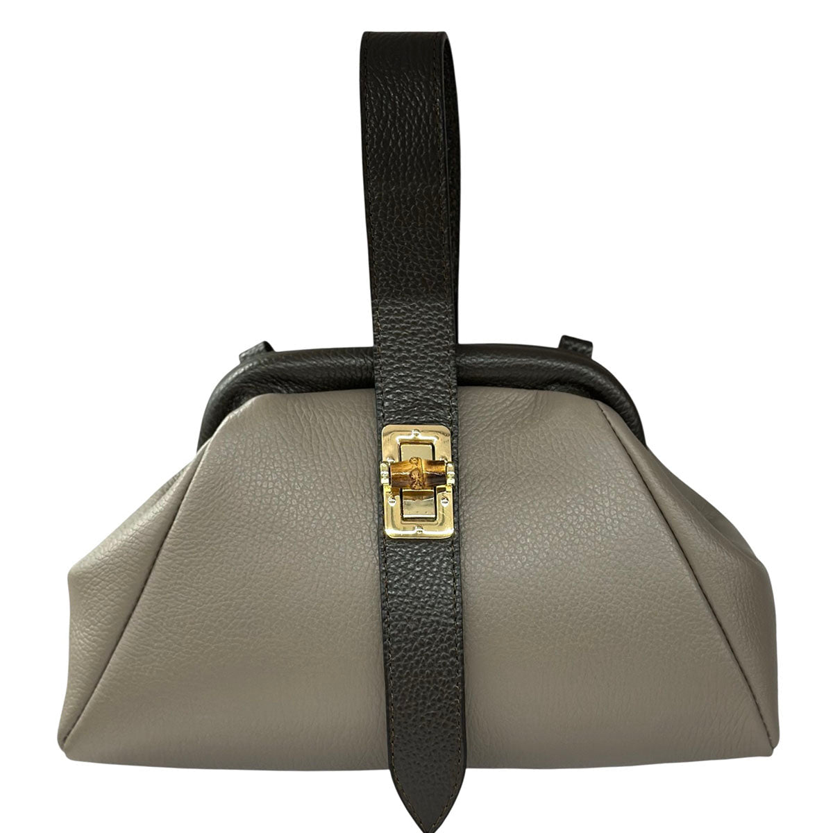 Lavinia Italian Leather Frame Shoulder Bag - Leather Italiano