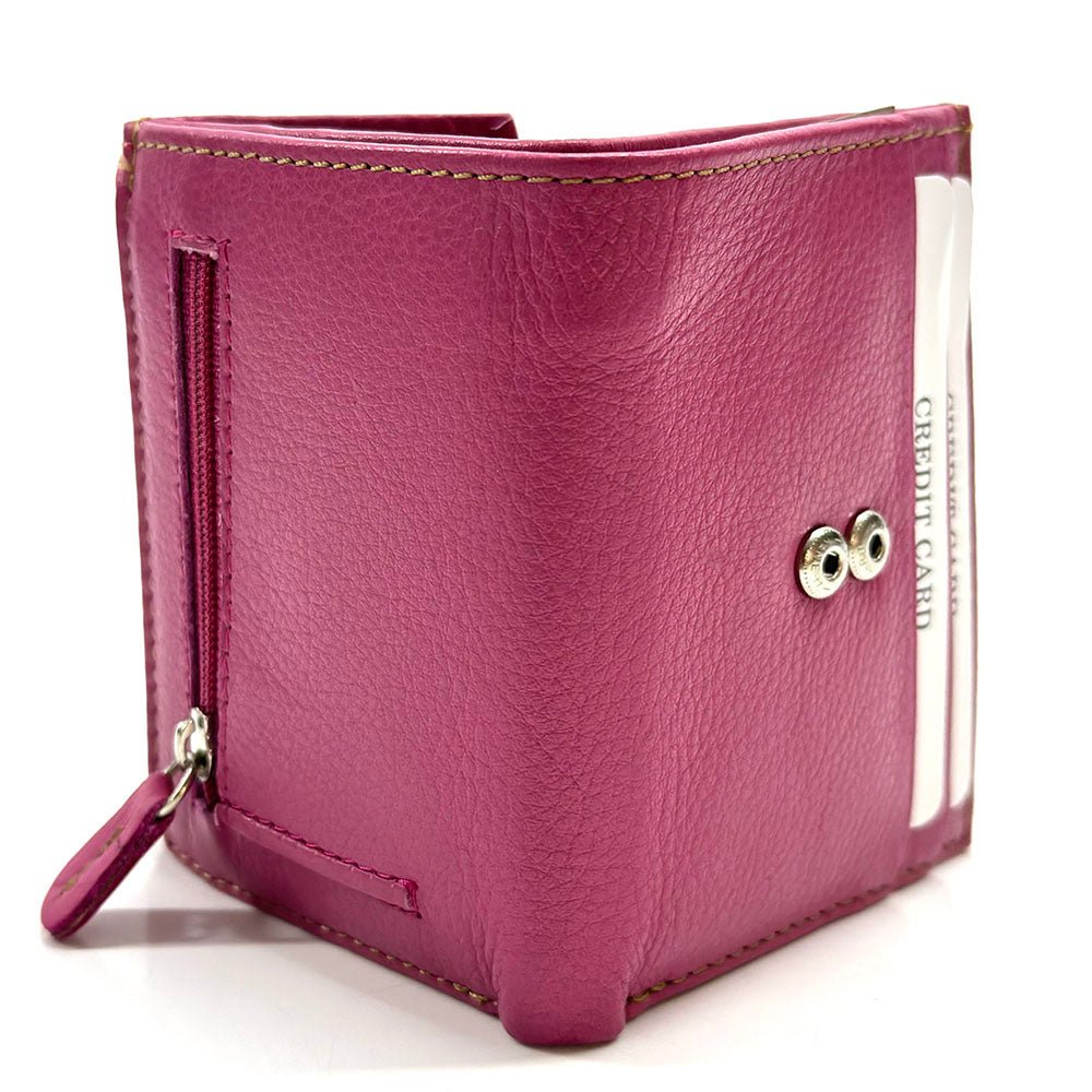 Liora Minimalist RFID Leather Mini Trifold Wallet - Leather Italiano