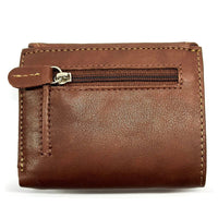 Liora Minimalist RFID Leather Mini Trifold Wallet - Leather Italiano