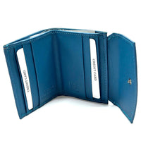 Liora Minimalist RFID Leather Mini Trifold Wallet - Leather Italiano