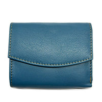 Liora Minimalist RFID Leather Mini Trifold Wallet - Leather Italiano