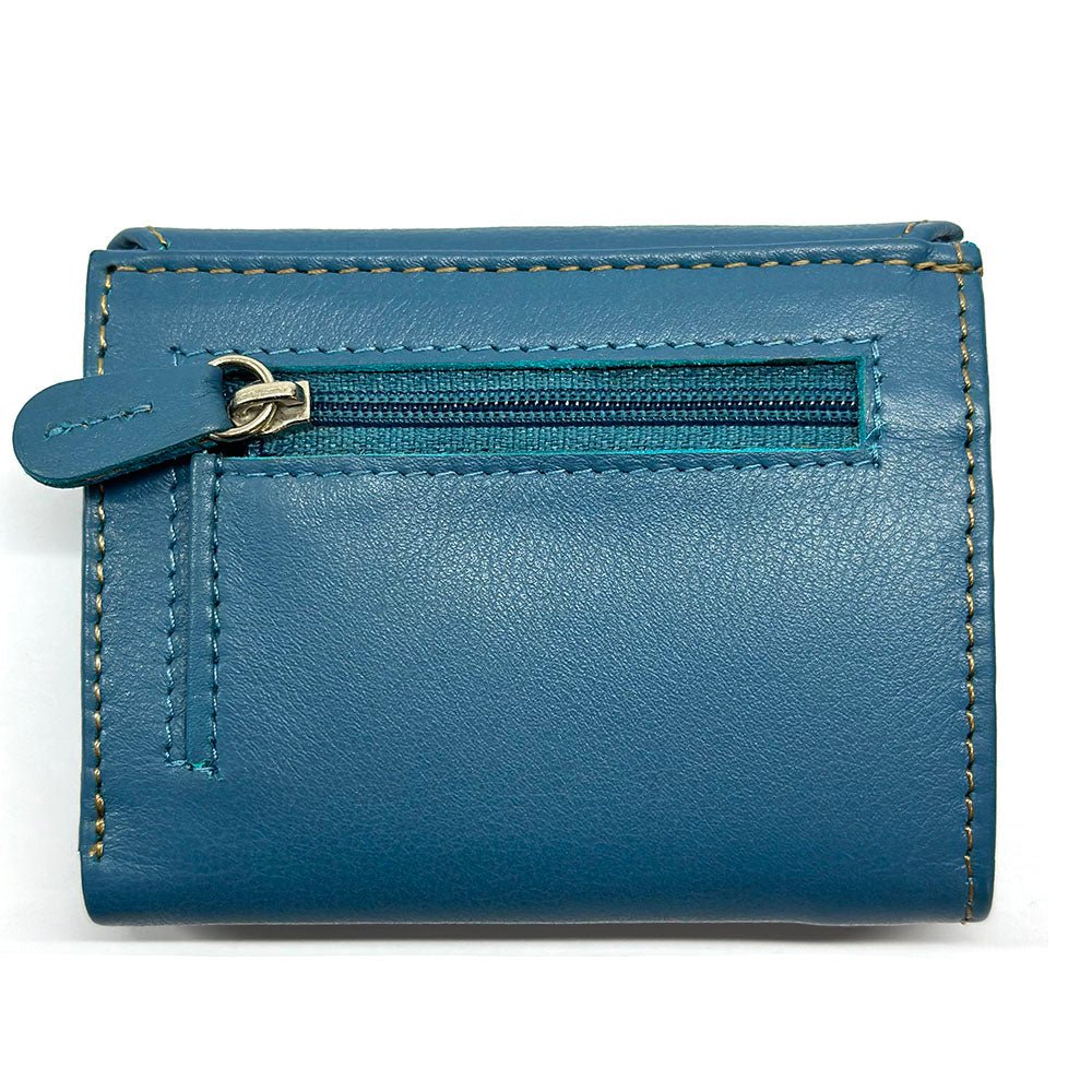 Liora Minimalist RFID Leather Mini Trifold Wallet - Leather Italiano