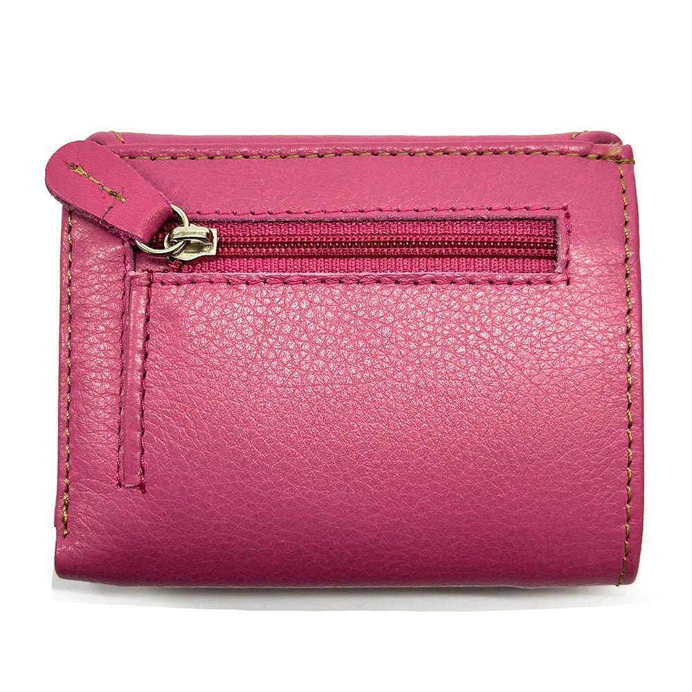 Liora Minimalist RFID Leather Mini Trifold Wallet - Leather Italiano