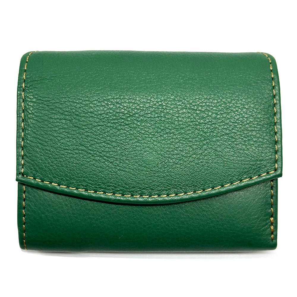 Liora Minimalist RFID Leather Mini Trifold Wallet - Leather Italiano