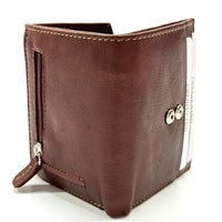 Liora Minimalist RFID Leather Mini Trifold Wallet - Leather Italiano