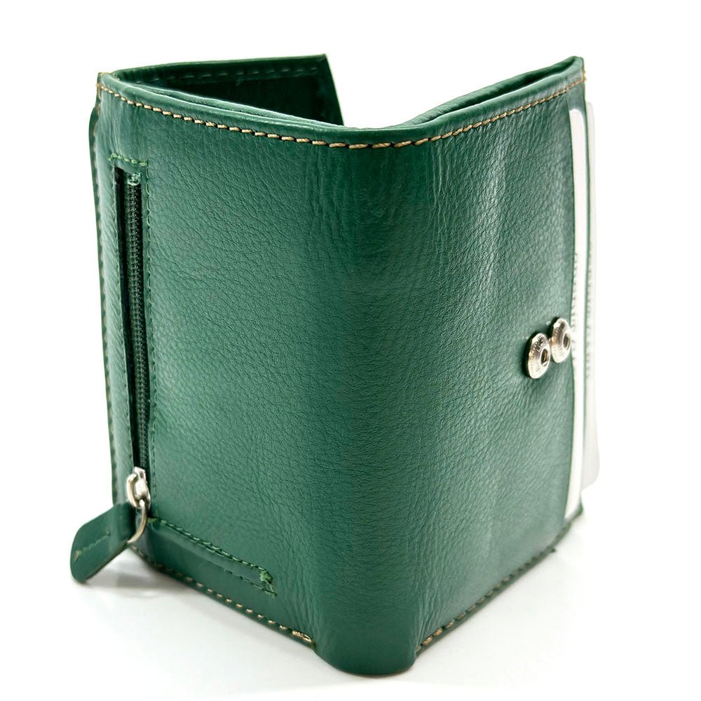 Liora Minimalist RFID Leather Mini Trifold Wallet - Leather Italiano