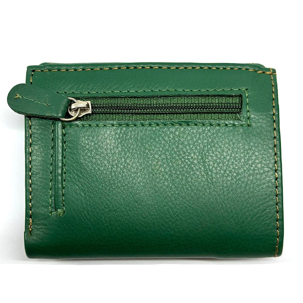 Liora Minimalist RFID Leather Mini Trifold Wallet - Leather Italiano