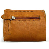 Liora Minimalist RFID Leather Mini Trifold Wallet - Leather Italiano