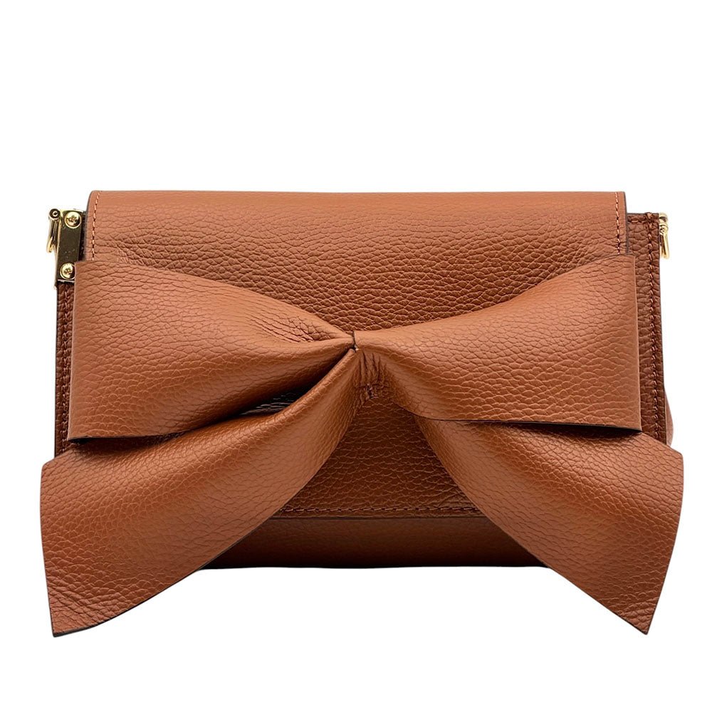 Liorenza Bow Cow Leather Crossbody Bag - Leather Italiano