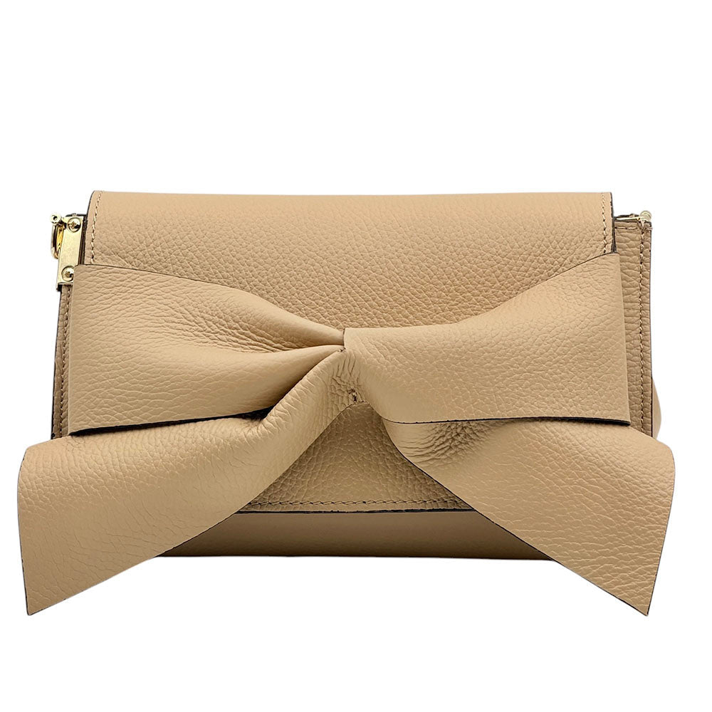 Liorenza Bow Cow Leather Crossbody Bag - Leather Italiano