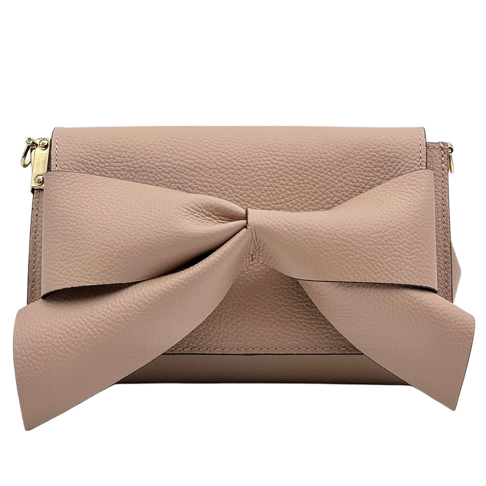 Liorenza Bow Cow Leather Crossbody Bag - Leather Italiano