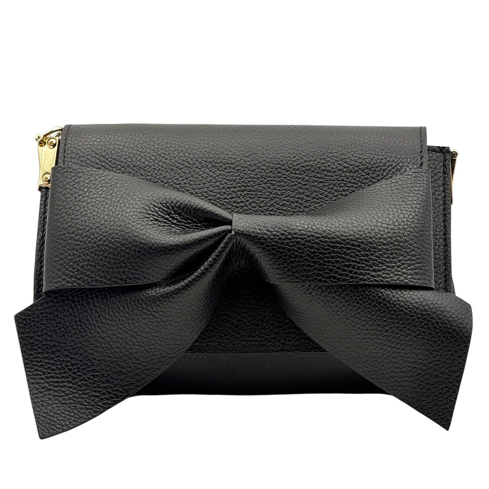 Liorenza Bow Cow Leather Crossbody Bag - Leather Italiano