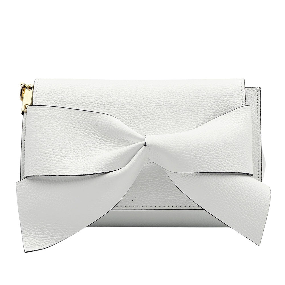 Liorenza Bow Cow Leather Crossbody Bag - Leather Italiano